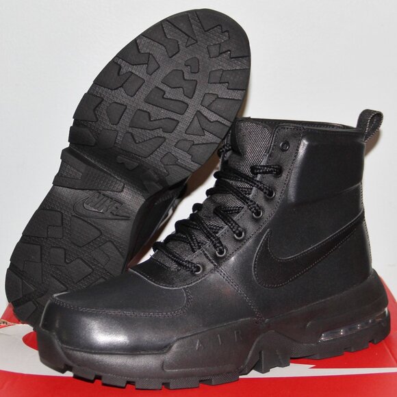 Nike Air Max Goaterra 2.0 Leather Boots Mens 8 Triple Black - Picture 1 of 6